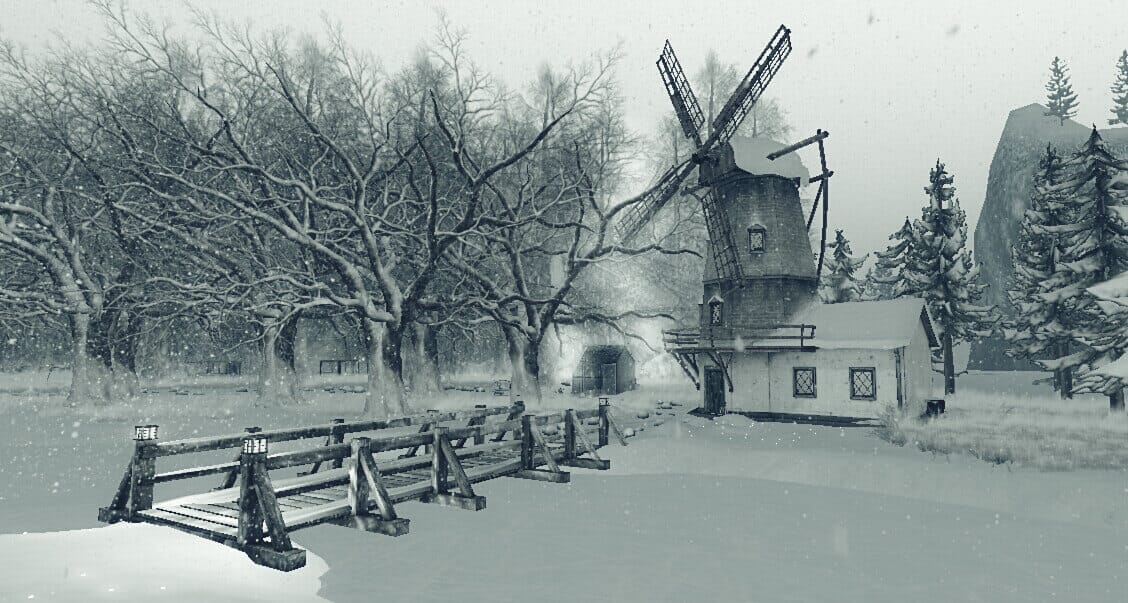 Winter In Gray And White