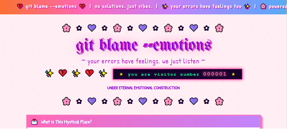 git blame --emotions in action